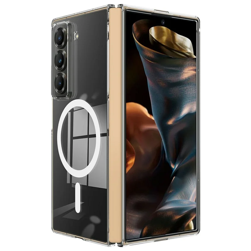 For Samsung Galaxy Z Fold Special Clear Phone Case Compatible with MagSafe TPU + Acrylic Back Cover-Cellmalls