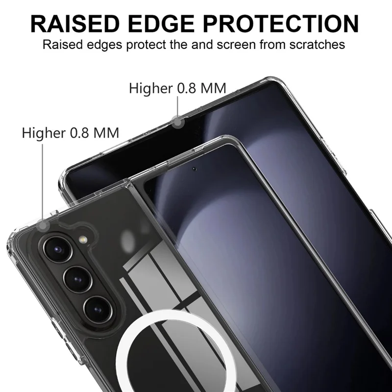 For Samsung Galaxy Z Fold6 5G Case Compatible with MagSafe TPU+Acrylic Shockproof Phone Cover-Cellmalls
