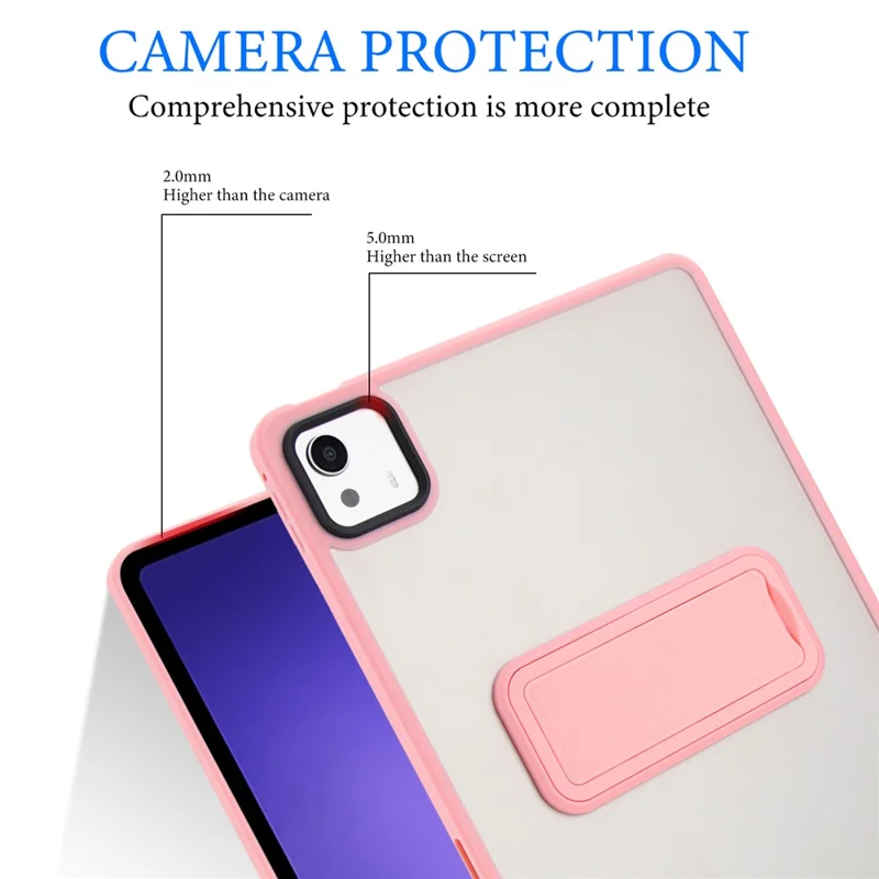 For Xiaomi Pad 7S Pro 12.5 Case with Kickstand TPU + PC Skin-Touch Tablet Cover - Pink-Cellmalls