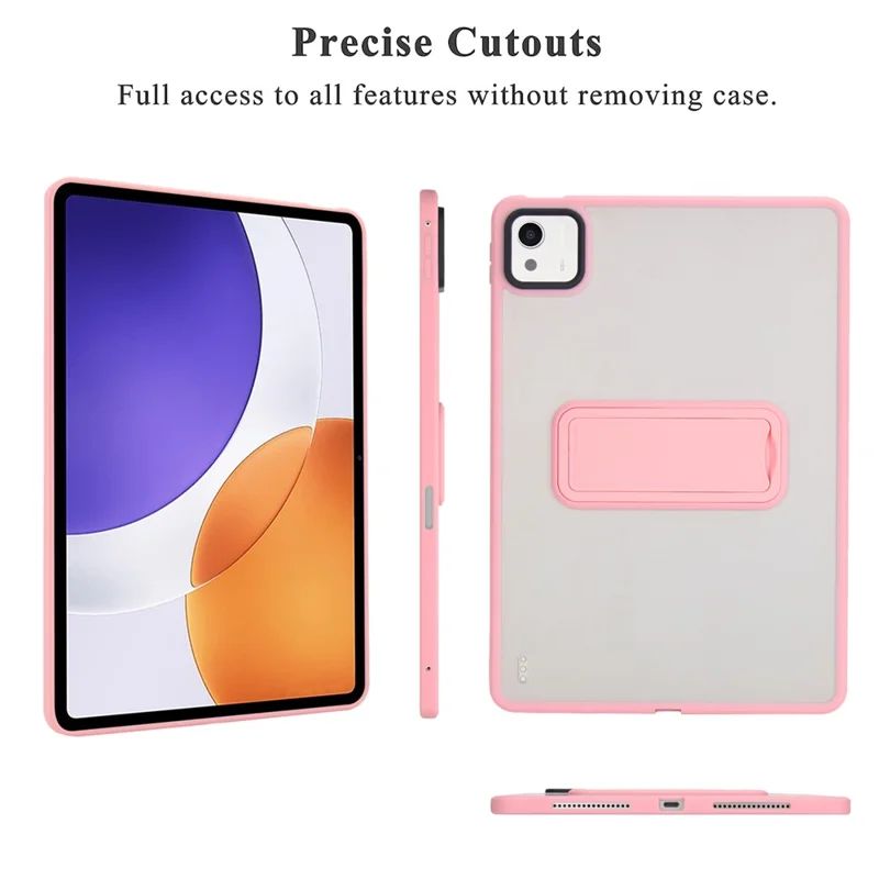 For Xiaomi Pad 7S Pro 12.5 Case with Kickstand TPU + PC Skin-Touch Tablet Cover - Pink-Cellmalls
