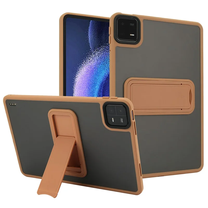 For Xiaomi Pad 6 / Pad 6 Pro Case with Kickstand TPU + PC Skin-Touch Tablet Cover - Grey-Cellmalls