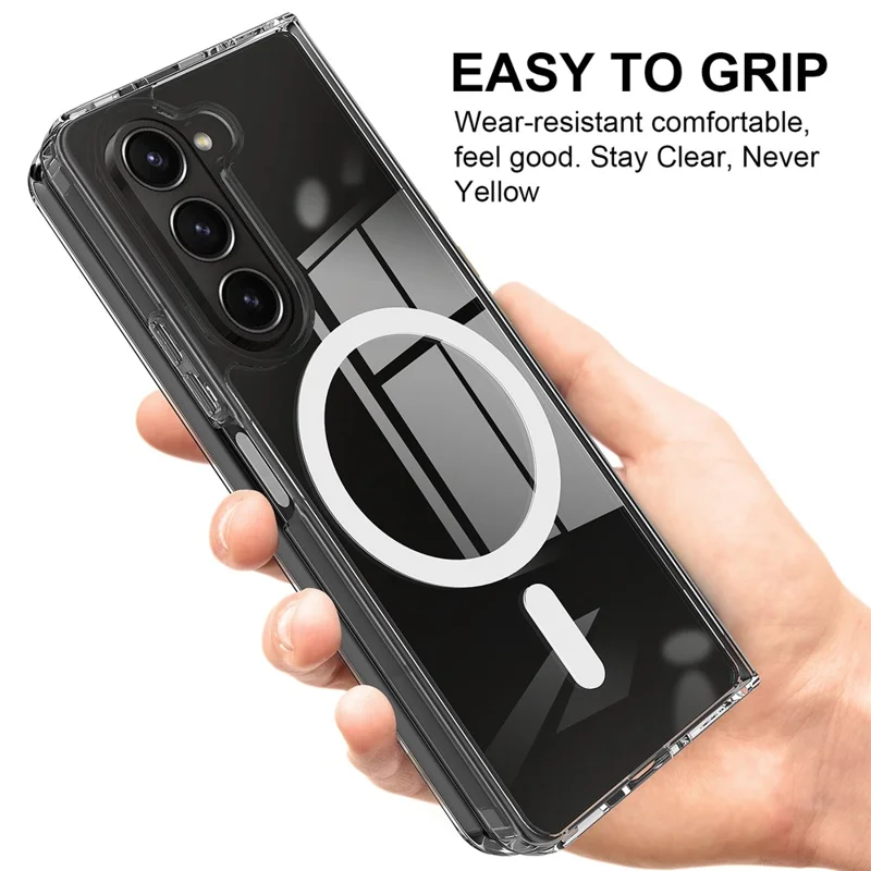 For Samsung Galaxy Z Fold6 5G Case Compatible with MagSafe TPU+Acrylic Shockproof Phone Cover-Cellmalls