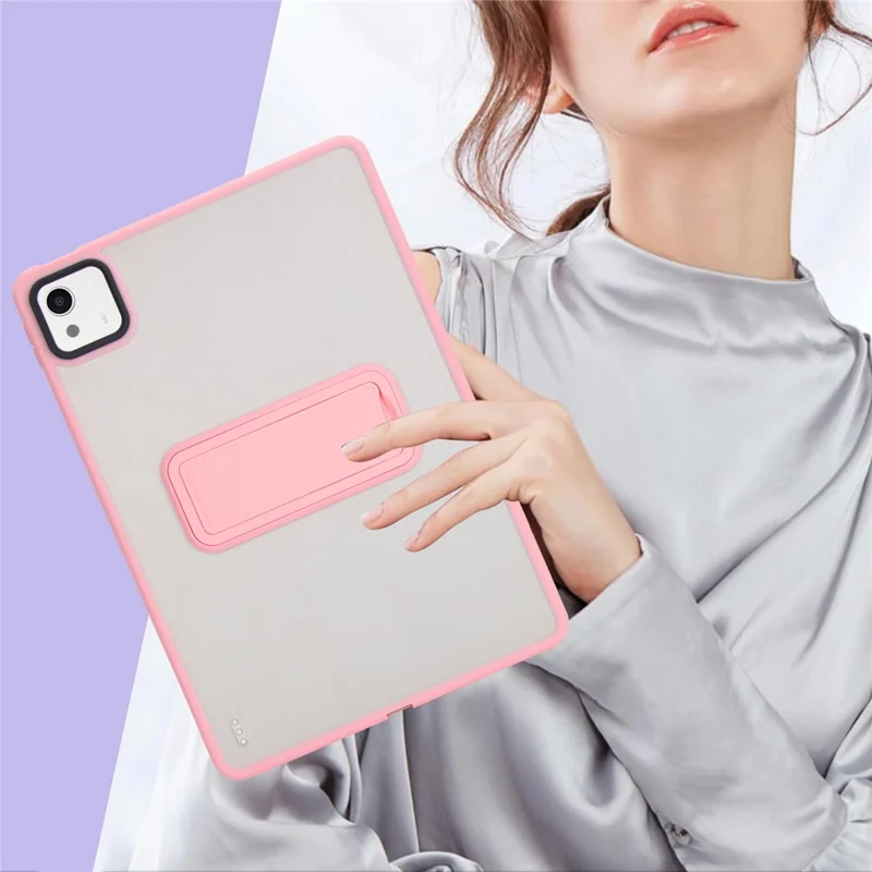 For Xiaomi Pad 7S Pro 12.5 Case with Kickstand TPU + PC Skin-Touch Tablet Cover - Pink-Cellmalls