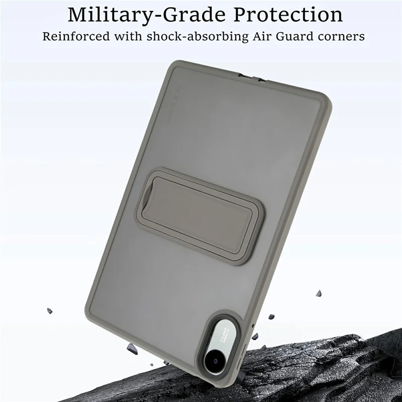 For Xiaomi Redmi Pad 2 / Pad SE 11 2025 Case with Kickstand TPU + PC Skin-Touch Tablet Cover - Grey-Cellmalls