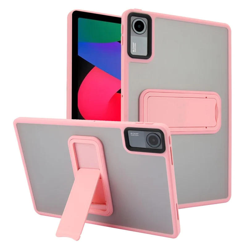 For Xiaomi Redmi Pad SE Case with Kickstand TPU + PC Skin-Touch Tablet Cover - Pink-Cellmalls
