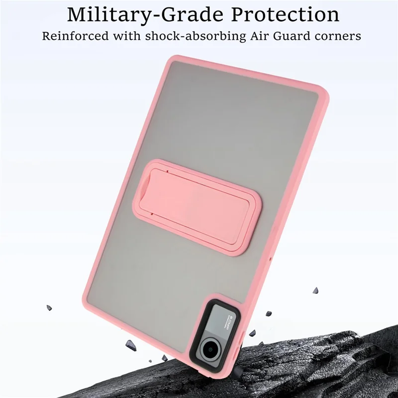 For Xiaomi Redmi Pad SE Case with Kickstand TPU + PC Skin-Touch Tablet Cover - Pink-Cellmalls