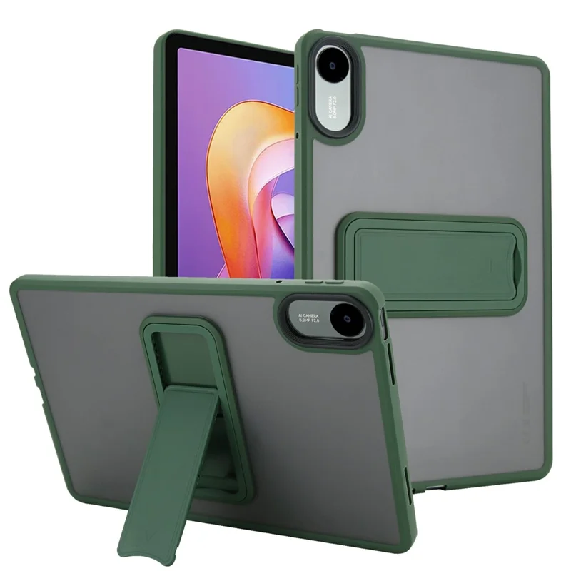 For Xiaomi Redmi Pad 2 / Pad SE 11 2025 Case with Kickstand TPU + PC Skin-Touch Tablet Cover - Grey-Cellmalls