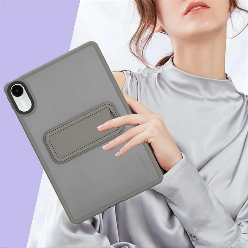 For Xiaomi Redmi Pad 2 / Pad SE 11 2025 Case with Kickstand TPU + PC Skin-Touch Tablet Cover - Grey-Cellmalls