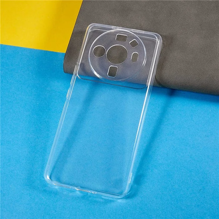 Back Case for Xiaomi 12S Ultra 5G, Anti-Yellowing Crystal Clear Soft TPU Fall Protection Slim Phone Cover-Cellmalls