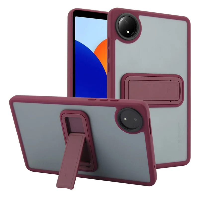 For Xiaomi Redmi Pad SE 4G 8.7 inch Case with Kickstand TPU + PC Skin-Touch Tablet Cover - Pink-Cellmalls