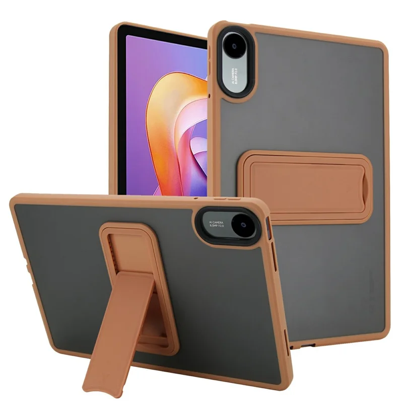 For Xiaomi Redmi Pad 2 / Pad SE 11 2025 Case with Kickstand TPU + PC Skin-Touch Tablet Cover - Grey-Cellmalls