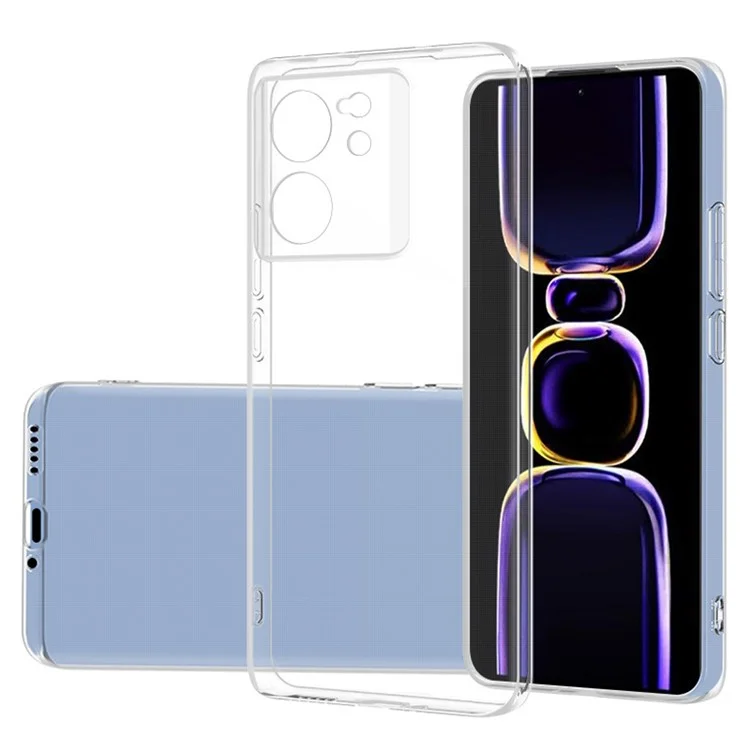 For Xiaomi 13T / 13T Pro HD Clear Cell Phone Case Flexible TPU Cover with Precise Rear Lens Cutout-Cellmalls