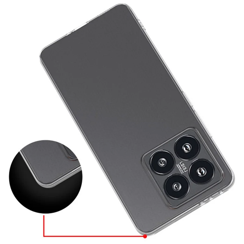 For Xiaomi 14T Clear Case Ultra Thin Soft TPU Phone Cover-Cellmalls