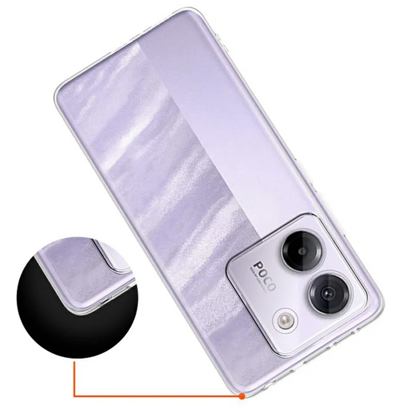 For Xiaomi Poco M7 Pro 5G Clear Phone Case Ultra-Thin Flexible TPU Back Cover-Cellmalls