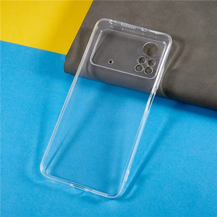 For Xiaomi Poco X4 Pro 5G Anti-Fall Transparent Phone Case Scratch-Resistant Flexible TPU Ultra Slim Mobile Phone Cover-Cellmalls