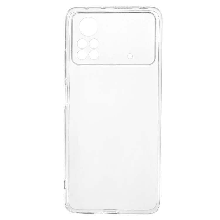 For Xiaomi Poco X4 Pro 5G Anti-Fall Transparent Phone Case Scratch-Resistant Flexible TPU Ultra Slim Mobile Phone Cover-Cellmalls