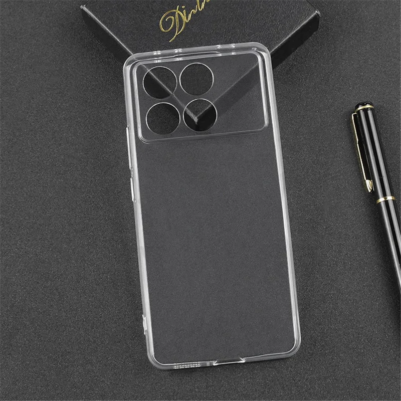 Flexible TPU Shell for Xiaomi Redmi K70E 5G / Poco X6 Pro 5G Case Transparent TPU Mobile Phone Cover-Cellmalls
