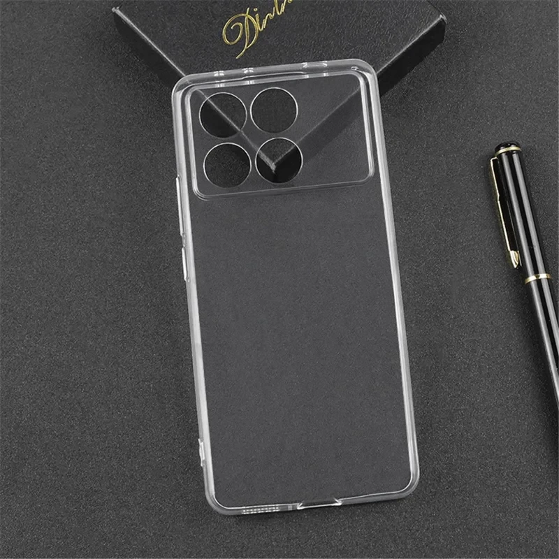 Flexible TPU Shell for Xiaomi Redmi K70E 5G / Poco X6 Pro 5G Case Transparent TPU Mobile Phone Cover-Cellmalls