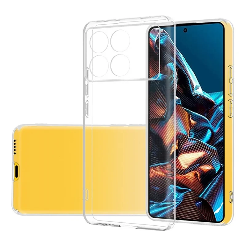 Flexible TPU Shell for Xiaomi Redmi K70E 5G / Poco X6 Pro 5G Case Transparent TPU Mobile Phone Cover-Cellmalls