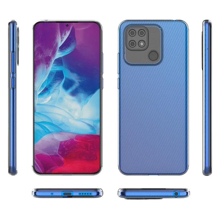 For Xiaomi Redmi 10C 4G Anti-Yellowing TPU Phone Case Bag Super Transparent Ultra Thin Protective Phone Cover-Cellmalls