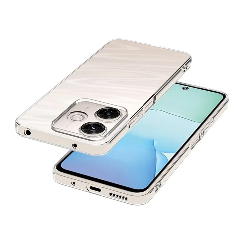 For Xiaomi Redmi 13x 4G Back Cover Ultra Thin Flexible TPU Clear Phone Case-Cellmalls