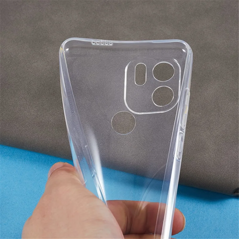 For Xiaomi Redmi A1+ 4G / A2+ 4G / C50 4G Transparent Soft TPU Phone Case Ultra-Thin Anti-Drop Back Cover-Cellmalls