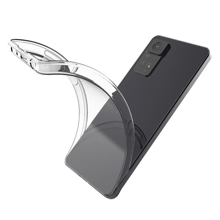 For Xiaomi Redmi Note 12 Pro 4G / 11 Pro 4G (Mediatek) / Note 11 Pro 5G (Qualcomm) Transparent Ultra Thin TPU Case Wear-Resistant Mobile Phone Cover-Cellmalls