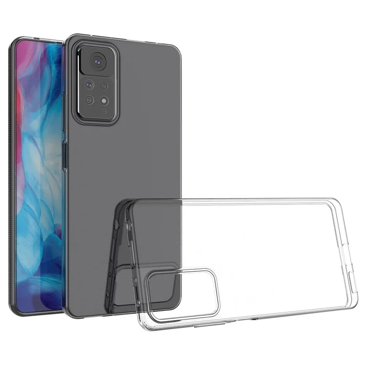 For Xiaomi Redmi Note 12 Pro 4G / 11 Pro 4G (Mediatek) / Note 11 Pro 5G (Qualcomm) Transparent Ultra Thin TPU Case Wear-Resistant Mobile Phone Cover-Cellmalls