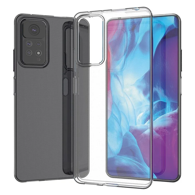 For Xiaomi Redmi Note 12 Pro 4G / 11 Pro 4G (Mediatek) / Note 11 Pro 5G (Qualcomm) Transparent Ultra Thin TPU Case Wear-Resistant Mobile Phone Cover-Cellmalls