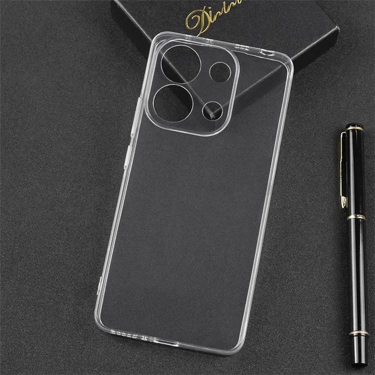 For Xiaomi Redmi Note 13 4G TPU Phone Case Precise Cutout Camera Protection Clear Cover-Cellmalls