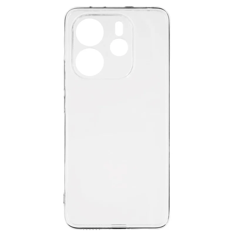 For Xiaomi Redmi Note 14 4G (164.84x78.15x8.16mm) Back Cover Ultra Thin Flexible TPU Clear Phone Case-Cellmalls