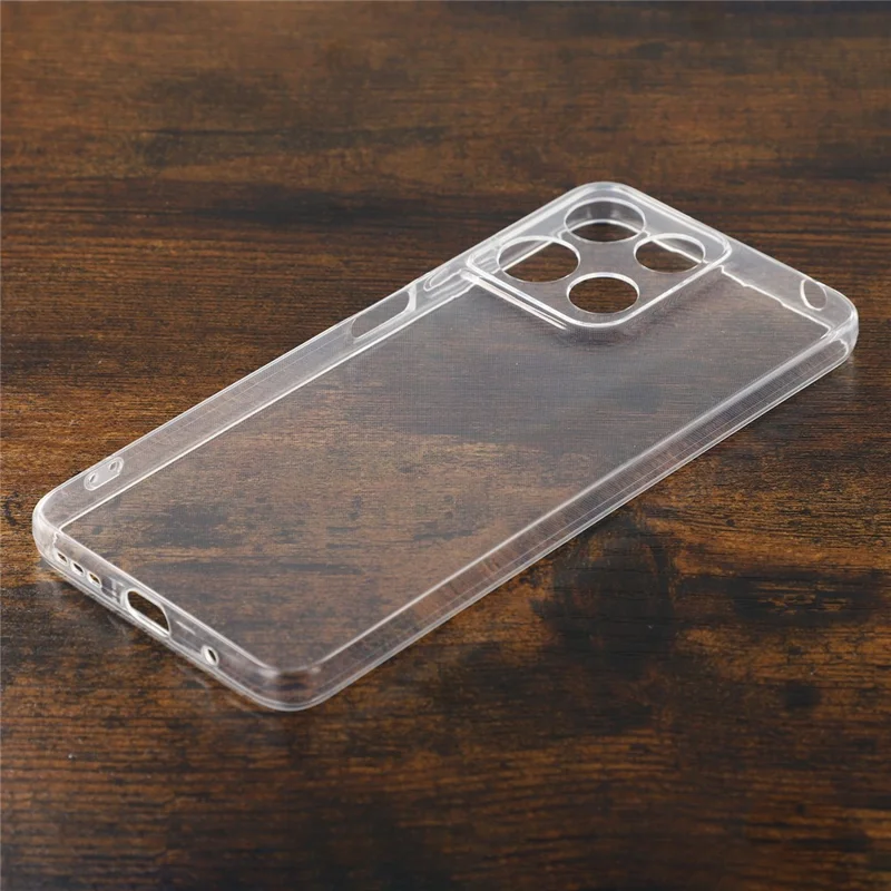 For Xiaomi Redmi Note 14 4G (164.84x78.15x8.16mm) Back Cover Ultra Thin Flexible TPU Clear Phone Case-Cellmalls