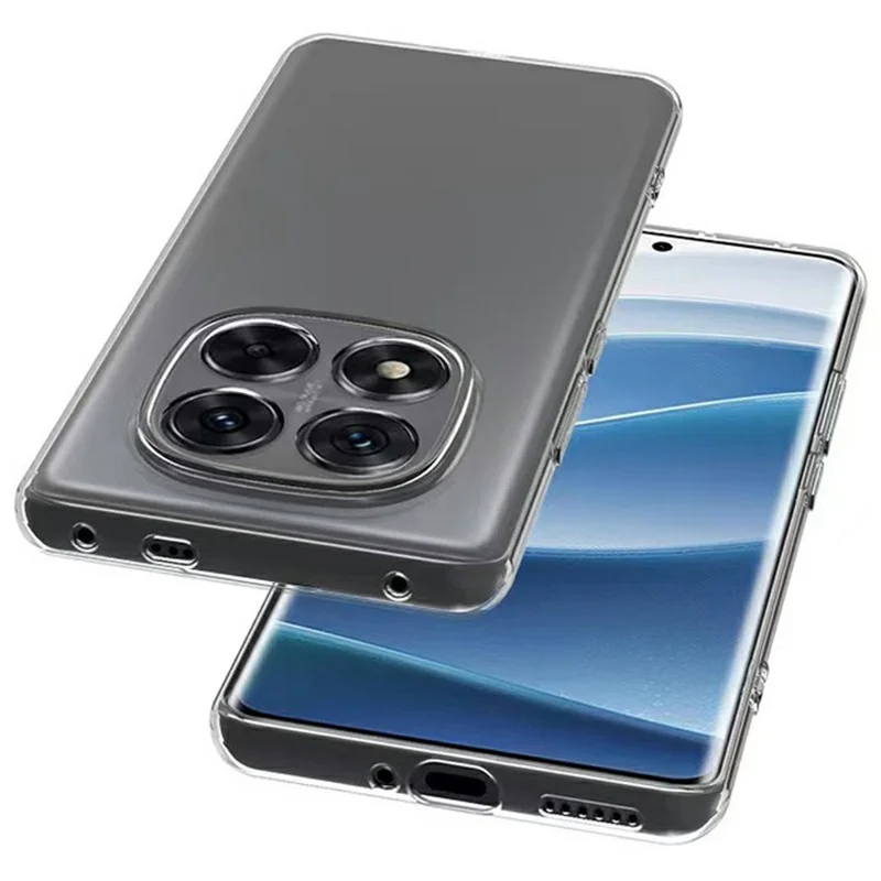 For Xiaomi Redmi Note 14 Pro+ 5G Clear Phone Case Ultra-Thin Flexible TPU Back Cover-Cellmalls