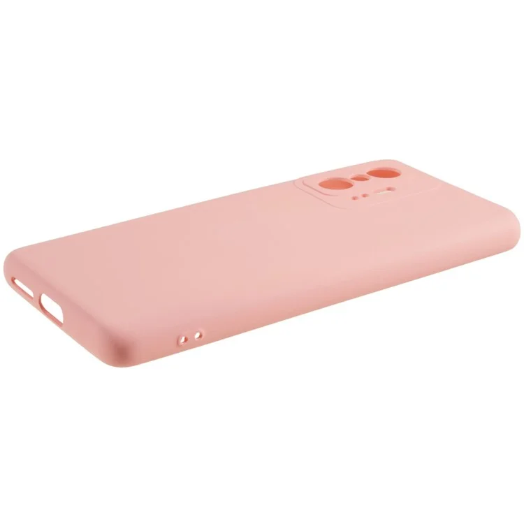 For Xiaomi 11T 5G / 11T Pro 5G Solid Color Liquid Silicone Texture Phone Cover 2.0mm Thick Arc Edge TPU Anti-scratch Case - Pink-Cellmalls