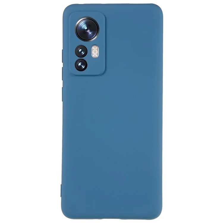 For Xiaomi 12 5G / 12X 5G / 12S 5G Soft TPU Liquid Silicone Texture Phone Case 2.0mm Thick Arc Edge Anti-Scratch Cover - Black-Cellmalls