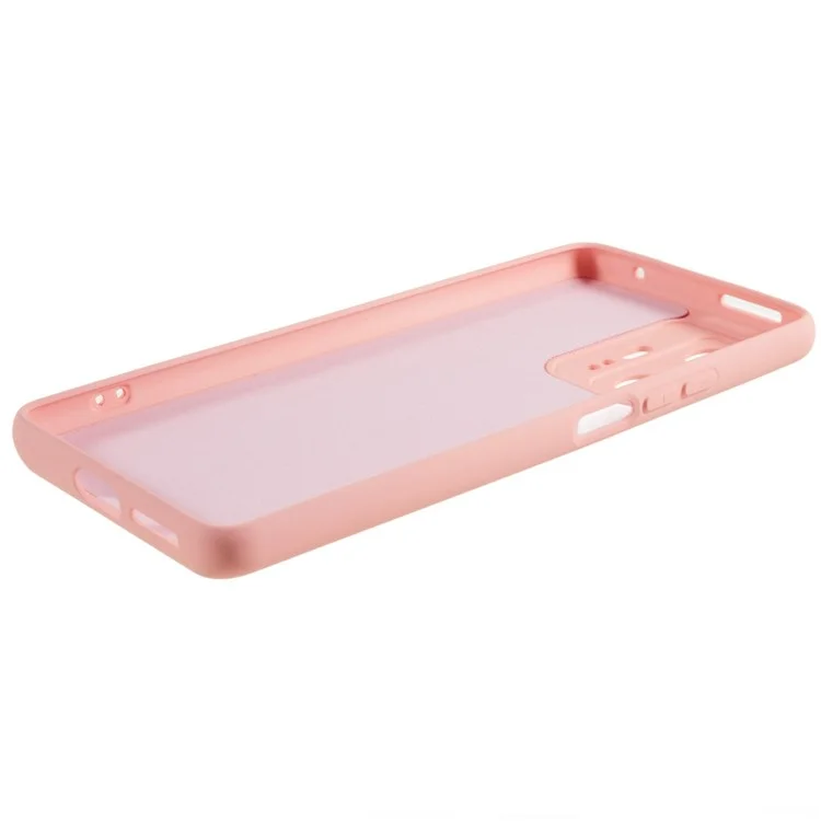 For Xiaomi 11T 5G / 11T Pro 5G Solid Color Liquid Silicone Texture Phone Cover 2.0mm Thick Arc Edge TPU Anti-scratch Case - Pink-Cellmalls