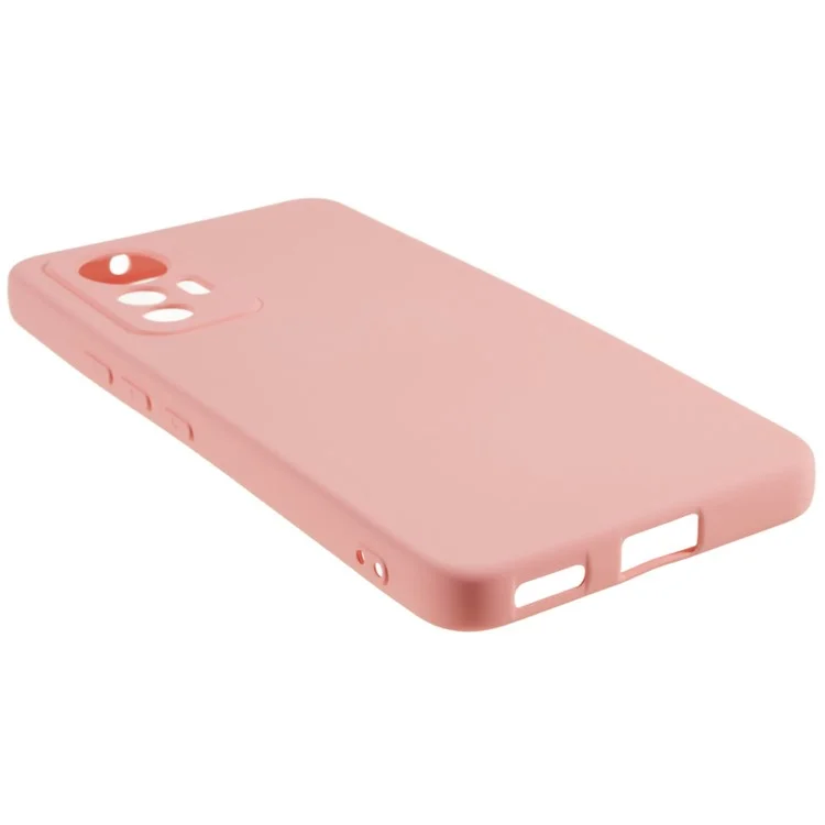For Xiaomi 12 Lite 5G Arc Edge TPU Back Case 2.0mm Thick Liquid Silicone Texture Protective Cover - Pink-Cellmalls
