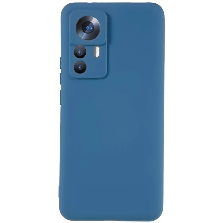 For Xiaomi 12T 5G / Redmi K50 Ultra 5G Soft TPU Arc Edge 2.0mm Thick Protective Cover Liquid Silicone Texture Camera Protection Phone Case - Black-Cellmalls