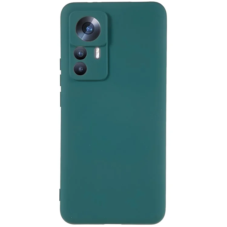 For Xiaomi 12T 5G / Redmi K50 Ultra 5G Soft TPU Arc Edge 2.0mm Thick Protective Cover Liquid Silicone Texture Camera Protection Phone Case - Black-Cellmalls