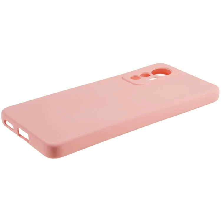 For Xiaomi 12 Lite 5G Arc Edge TPU Back Case 2.0mm Thick Liquid Silicone Texture Protective Cover - Pink-Cellmalls