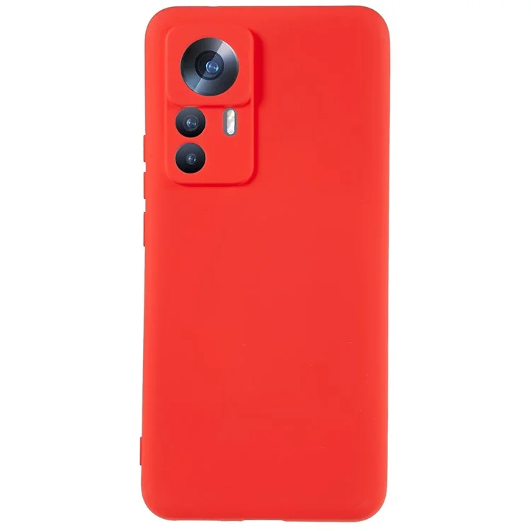 For Xiaomi 12T 5G / Redmi K50 Ultra 5G Soft TPU Arc Edge 2.0mm Thick Protective Cover Liquid Silicone Texture Camera Protection Phone Case - Black-Cellmalls