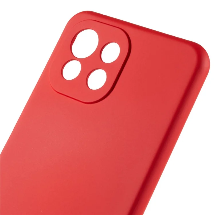For Xiaomi Mi 11 Lite 4G / 5G / 11 Lite 5G NE 2.0mm Thick TPU Phone Case Liquid Silicone Texture Drop Protective Cover - Red-Cellmalls