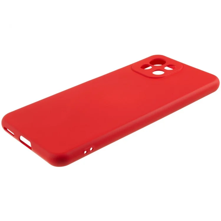 For Xiaomi Mi 11 Lite 4G / 5G / 11 Lite 5G NE 2.0mm Thick TPU Phone Case Liquid Silicone Texture Drop Protective Cover - Red-Cellmalls