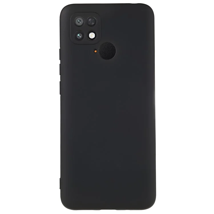 For Xiaomi Poco C40 4G Liquid Silicone Texture Phone Case 2.0mm Thick TPU Arc Edge Shock Absorption Cover - Black-Cellmalls