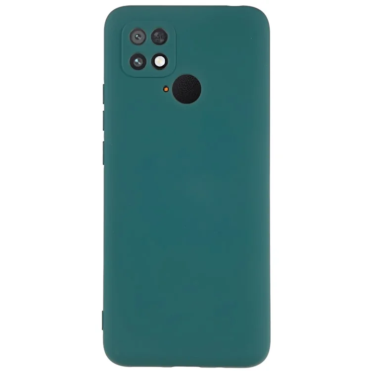 For Xiaomi Poco C40 4G Liquid Silicone Texture Phone Case 2.0mm Thick TPU Arc Edge Shock Absorption Cover - Black-Cellmalls