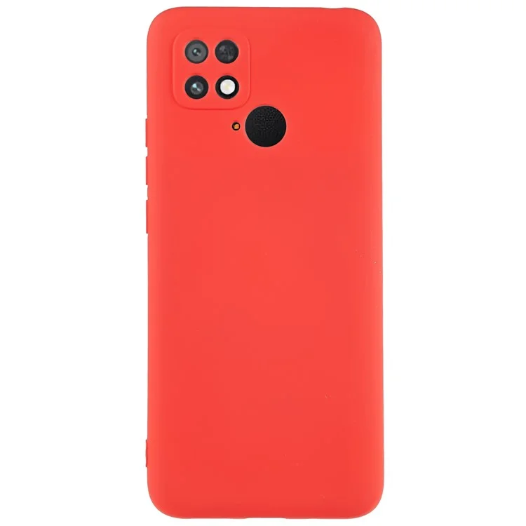 For Xiaomi Poco C40 4G Liquid Silicone Texture Phone Case 2.0mm Thick TPU Arc Edge Shock Absorption Cover - Black-Cellmalls