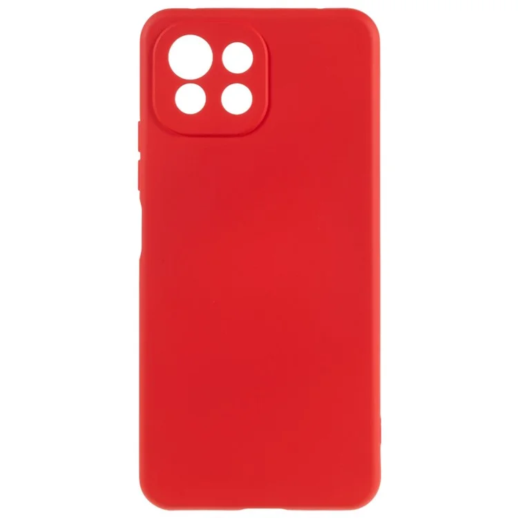 For Xiaomi Mi 11 Lite 4G / 5G / 11 Lite 5G NE 2.0mm Thick TPU Phone Case Liquid Silicone Texture Drop Protective Cover - Red-Cellmalls