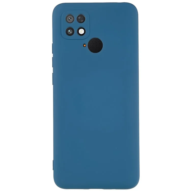 For Xiaomi Poco C40 4G Liquid Silicone Texture Phone Case 2.0mm Thick TPU Arc Edge Shock Absorption Cover - Black-Cellmalls