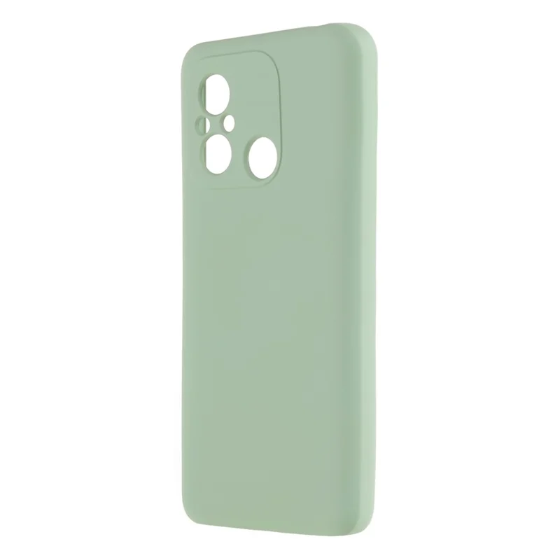 Cell Phone Case for Xiaomi Redmi 12C 4G Liquid Silicone TPU 2.0mm Thick Arc Edge Phone Cover - Green-Cellmalls