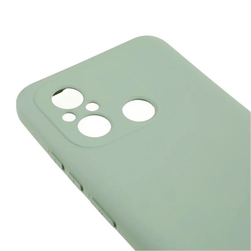 Cell Phone Case for Xiaomi Redmi 12C 4G Liquid Silicone TPU 2.0mm Thick Arc Edge Phone Cover - Green-Cellmalls